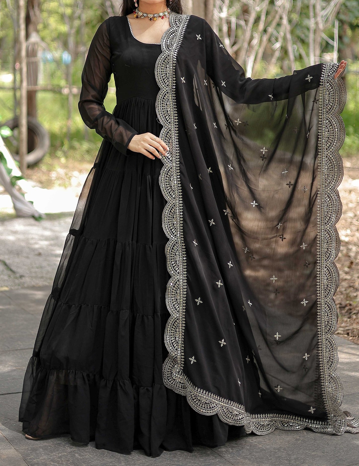 Georgette Flared Anarkali Suit