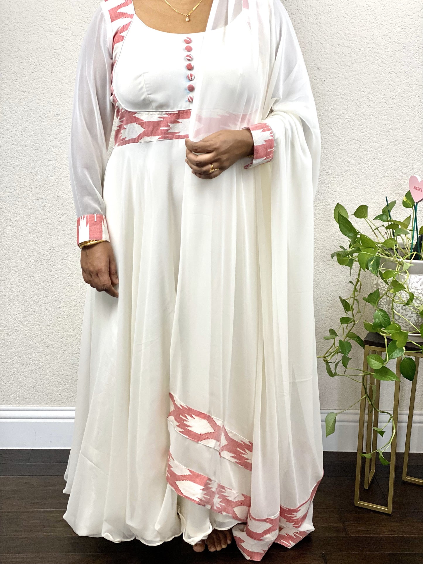 White Dhaka gown