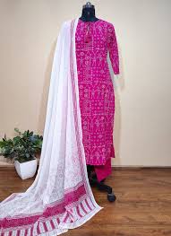 Rani Printed Work Cotton Readymade Salwar Suit