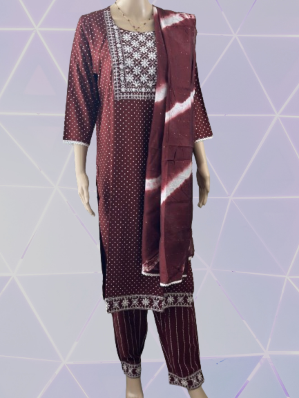 Mirror work kurta salwar