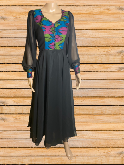 Black Dhaka Gown – Dosalla Collections