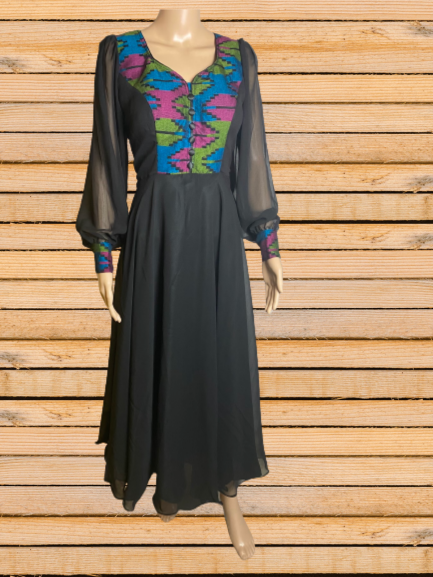 Black Dhaka Gown