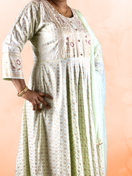 Green Kurta salwar