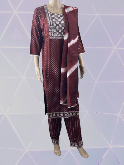 Mirror work kurta salwar